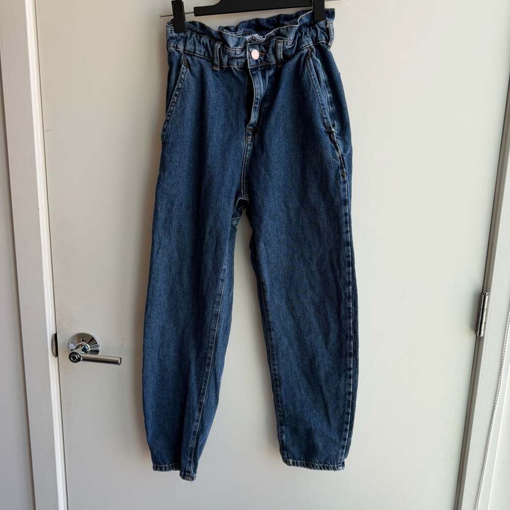 ZARA Paperbag Waist Slouchy Mom Jeans Size 0